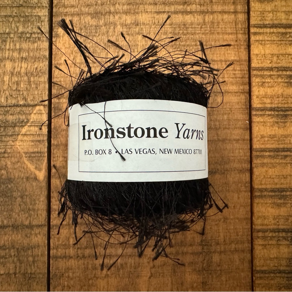 IronStone Yarns Eyelash Novelty Yarn 30 Grams 143 Yards Color 8 Black